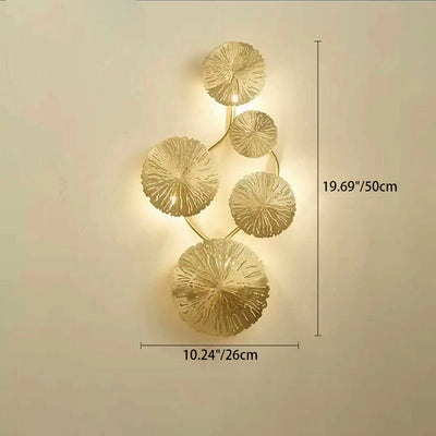 Moderne Luxus Runde Ast Blatt Edelstahl Hardware 4/5/6/8 Licht Wand Leuchte Lampe Für Wohnzimmer 