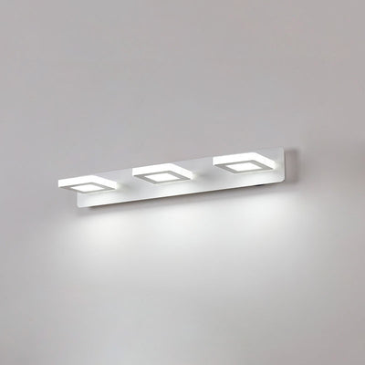 Modern Minimalist Rectangle Round Square Iron Acrylic LED Vanity Light Wall Sconce Lamp For Bathroom