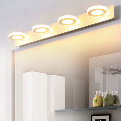 Modern Minimalist Rectangle Round Square Iron Acrylic LED Vanity Light Wall Sconce Lamp For Bathroom