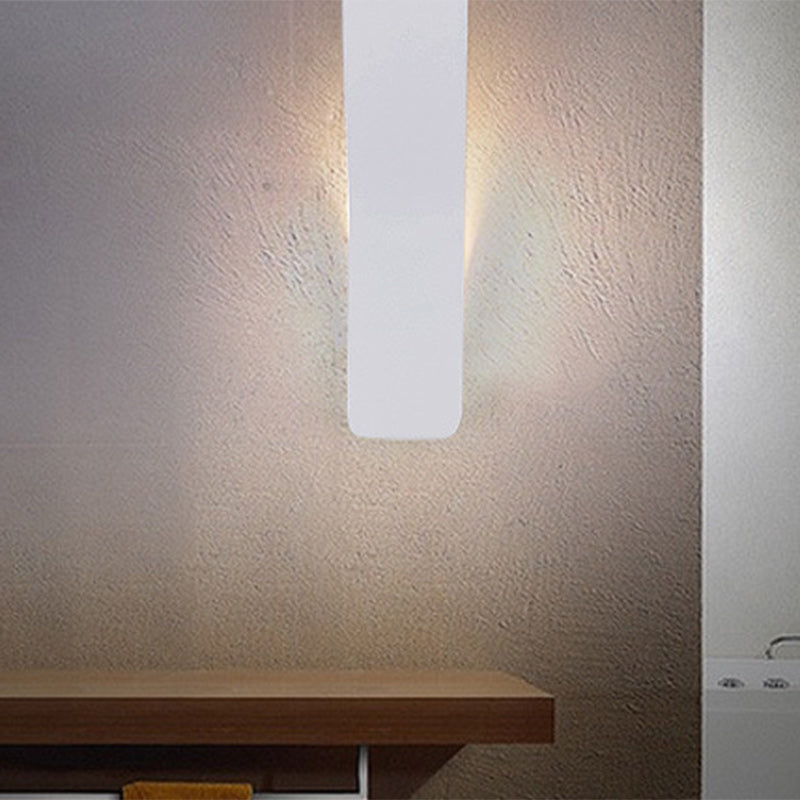 Moderne minimalistische gebogene Rechteck Eisen Schatten 1-Licht Wandleuchte Lampe für Wohnzimmer 