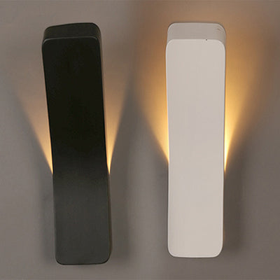 Moderne minimalistische gebogene Rechteck Eisen Schatten 1-Licht Wandleuchte Lampe für Wohnzimmer 