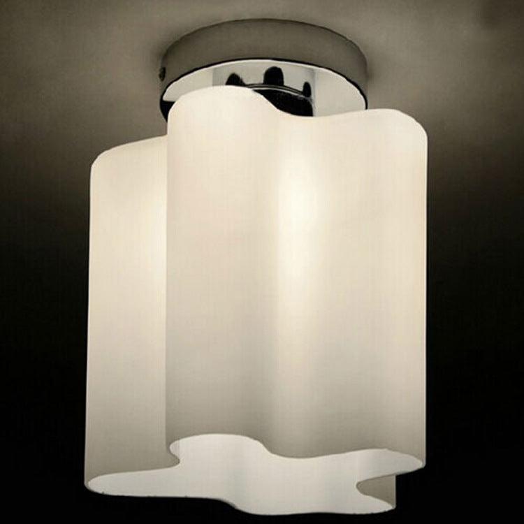 Moderne minimalistische runde Säule Blume Hardware Glas 1/3/4 Licht Semi-Flush Mount Deckenleuchte für Wohnzimmer 