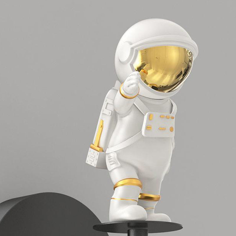 Moderne minimalistische Orb Astronaut Eisen Harz Acryl LED Wandleuchte Lampe für Schlafzimmer 