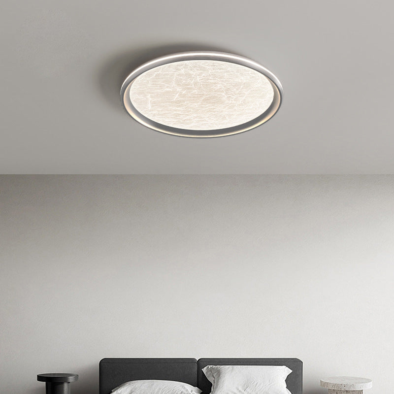 Modern Minimalist Round Water Ripple Aluminum Iron Acrylic LED Flush Mount Ceiling Light For Living Room