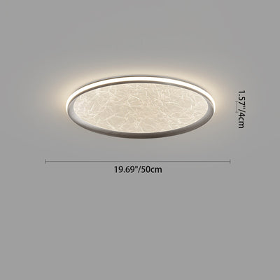 Modern Minimalist Round Water Ripple Aluminum Iron Acrylic LED Flush Mount Ceiling Light For Living Room