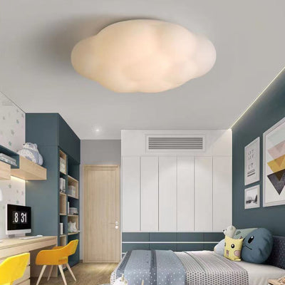 Contemporary Creative Cloud Iron PE Shade LED Flush Mount Ceiling Light For Bedroom