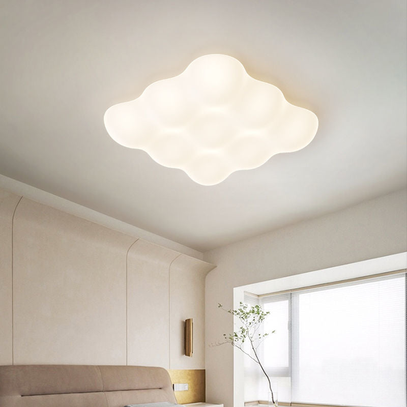 Moderne unbedeutende quadratische Wolken-Form-Eisen-PET-LED-Unterputz-Deckenleuchte für Schlafzimmer 