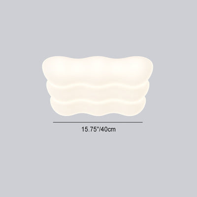 Moderne unbedeutende quadratische Wolken-Form-Eisen-PET-LED-Unterputz-Deckenleuchte für Schlafzimmer 