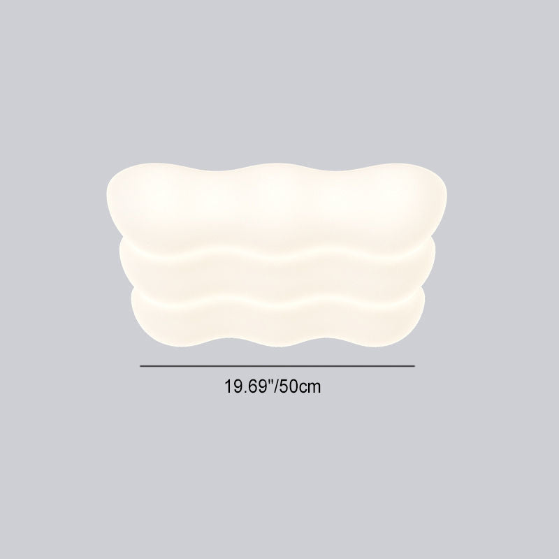 Moderne unbedeutende quadratische Wolken-Form-Eisen-PET-LED-Unterputz-Deckenleuchte für Schlafzimmer 