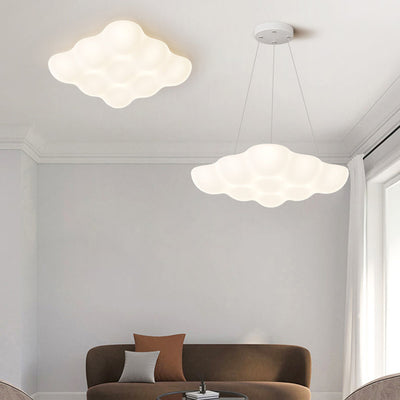 Moderne unbedeutende quadratische Wolken-Form-Eisen-PET-LED-Unterputz-Deckenleuchte für Schlafzimmer 