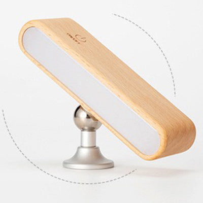 Moderne minimalistische magnetische rechteckige Holz LED Wandleuchte Lampe für Schlafzimmer 