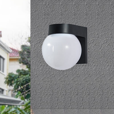 Moderne Einfachheit wasserdichte Orb PC Acryl 1-Licht Wandleuchte Lampe für Terrasse im Freien 