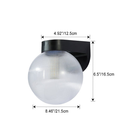 Moderne Einfachheit wasserdichte Orb PC Acryl 1-Licht Wandleuchte Lampe für Terrasse im Freien 