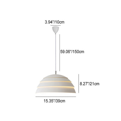 Moderne minimalistische Halbkreis-Kuppel-Pendelleuchte aus Eisen mit 1 Licht für Wohnzimmer 