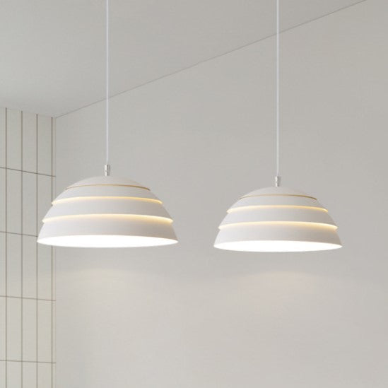 Moderne minimalistische Halbkreis-Kuppel-Pendelleuchte aus Eisen mit 1 Licht für Wohnzimmer 