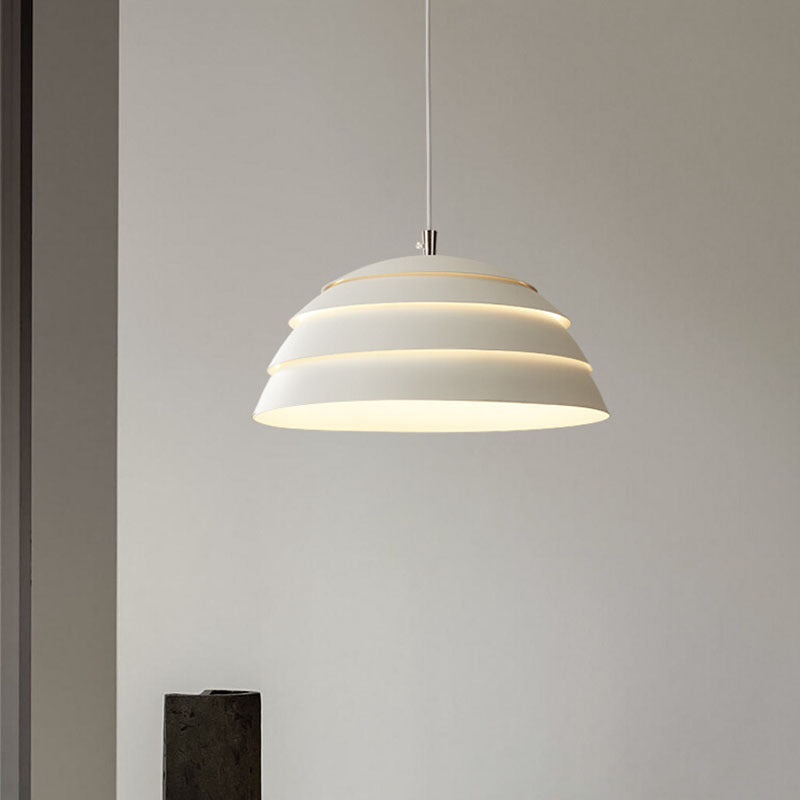 Moderne minimalistische Halbkreis-Kuppel-Pendelleuchte aus Eisen mit 1 Licht für Wohnzimmer 