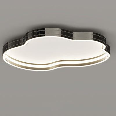 Modern Minimalist Cloud Aluminum Iron Silicone LED Flush Mount Ceiling Light For Bedroom