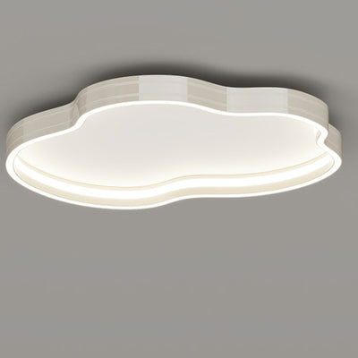 Modern Minimalist Cloud Aluminum Iron Silicone LED Flush Mount Ceiling Light For Bedroom