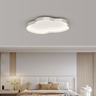 Modern Minimalist Cloud Aluminum Iron Silicone LED Flush Mount Ceiling Light For Bedroom