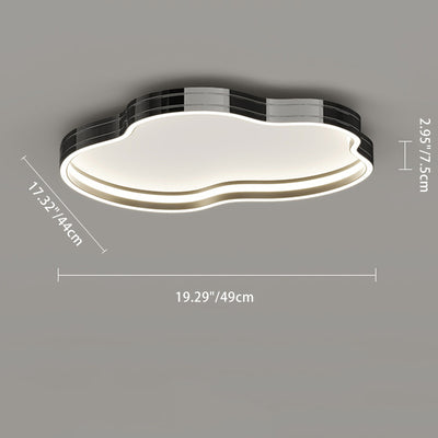 Modern Minimalist Cloud Aluminum Iron Silicone LED Flush Mount Ceiling Light For Bedroom