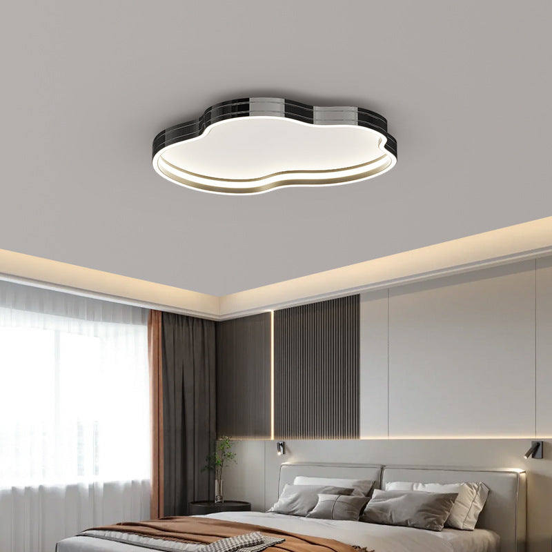 Modern Minimalist Cloud Aluminum Iron Silicone LED Flush Mount Ceiling Light For Bedroom