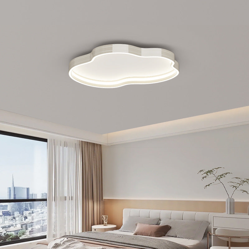 Modern Minimalist Cloud Aluminum Iron Silicone LED Flush Mount Ceiling Light For Bedroom