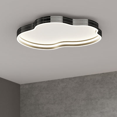 Modern Minimalist Cloud Aluminum Iron Silicone LED Flush Mount Ceiling Light For Bedroom