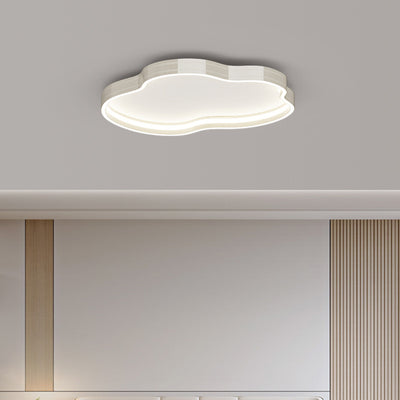 Modern Minimalist Cloud Aluminum Iron Silicone LED Flush Mount Ceiling Light For Bedroom