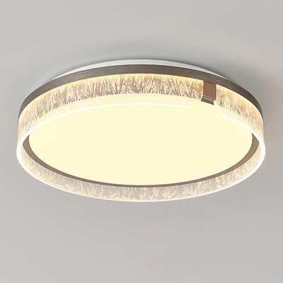 Modern Luxury Round Square Rectangle Iron Aluminum Acrylic LED Flush Mount Ceiling Light For Living Room