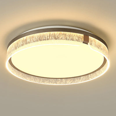 Modern Luxury Round Square Rectangle Iron Aluminum Acrylic LED Flush Mount Ceiling Light For Living Room