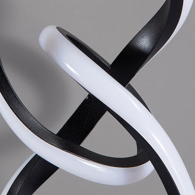 Modern Simplicity Irregular Lines Aluminum Silicone LED Table Lamp For Bedroom