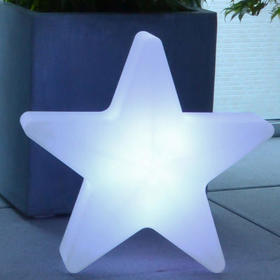 Modern Art Deco Solar Rechargeable Star PE LED Outdoor Light for Garden