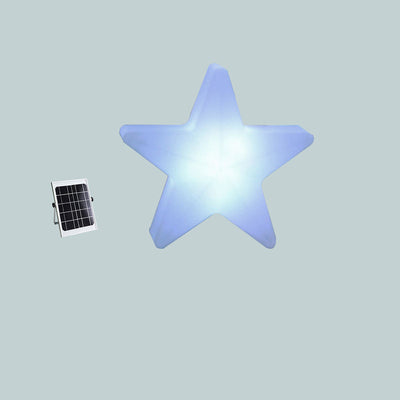 Modern Art Deco Solar Rechargeable Star PE LED Outdoor Light for Garden