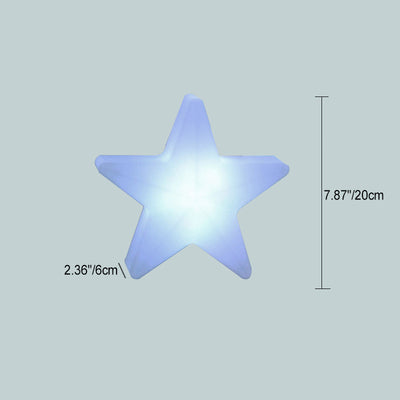 Modern Art Deco Solar Rechargeable Star PE LED Outdoor Light for Garden