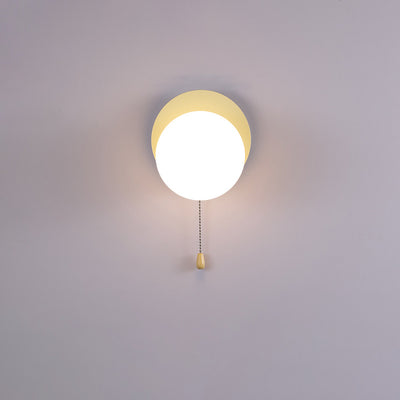 Moderne minimalistische runde quadratische Dreieckkugel Eisenglas 1-Licht Wandleuchte Lampe für Wohnzimmer 