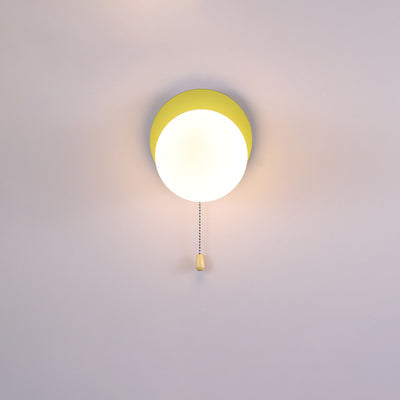 Moderne minimalistische runde quadratische Dreieckkugel Eisenglas 1-Licht Wandleuchte Lampe für Wohnzimmer 