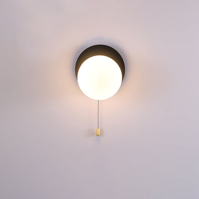 Moderne minimalistische runde quadratische Dreieckkugel Eisenglas 1-Licht Wandleuchte Lampe für Wohnzimmer 