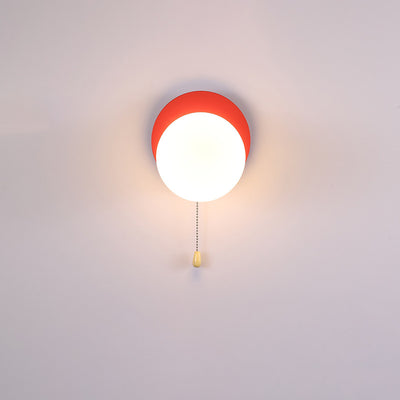 Moderne minimalistische runde quadratische Dreieckkugel Eisenglas 1-Licht Wandleuchte Lampe für Wohnzimmer 