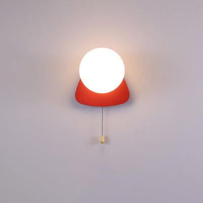 Moderne minimalistische runde quadratische Dreieckkugel Eisenglas 1-Licht Wandleuchte Lampe für Wohnzimmer 