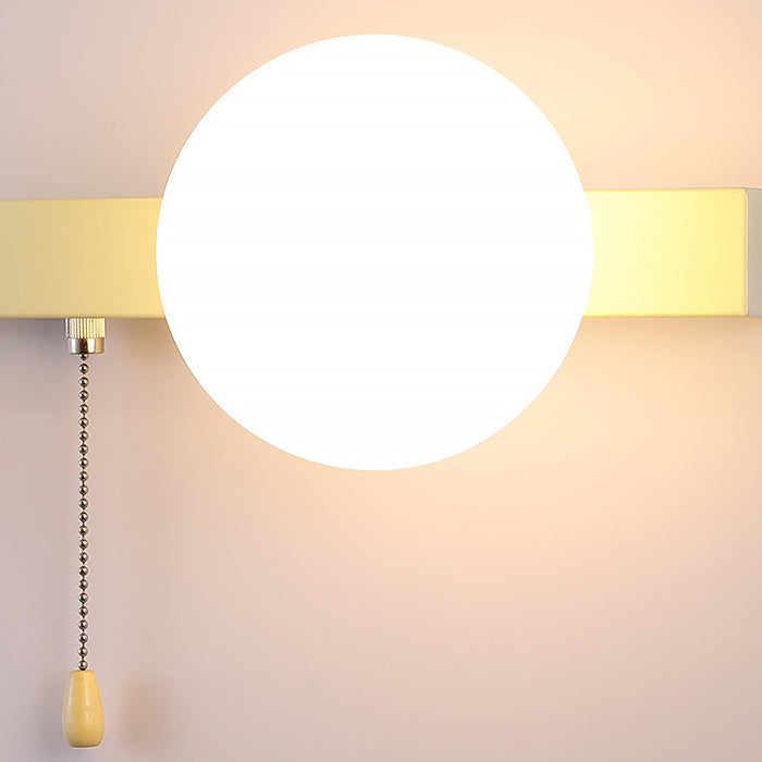 Moderne minimalistische runde quadratische Dreieckkugel Eisenglas 1-Licht Wandleuchte Lampe für Wohnzimmer 