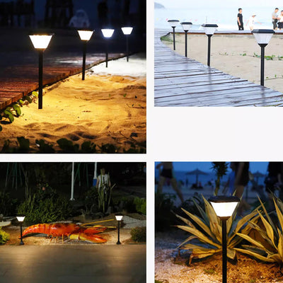 Modern Minimalist Square Cone Cylinder ABS PC LED Ground Plug Outdoor Light For Garden