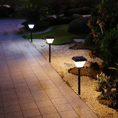 Modern Minimalist Square Cone Cylinder ABS PC LED Ground Plug Outdoor Light For Garden