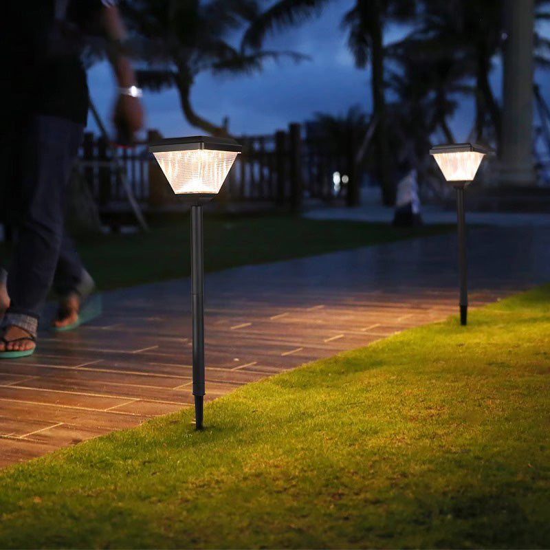 Modern Minimalist Square Cone Cylinder ABS PC LED Ground Plug Outdoor Light For Garden