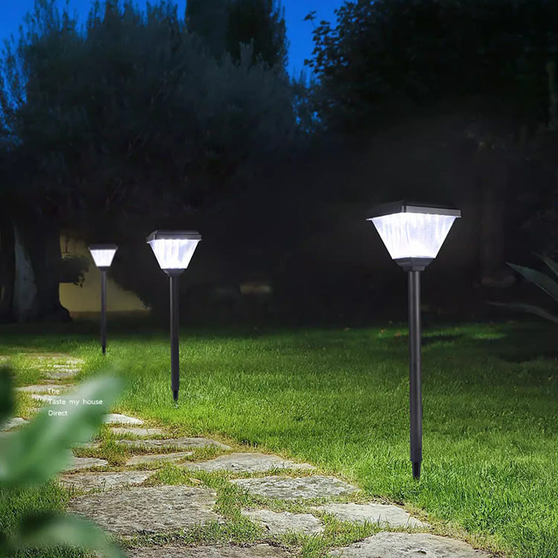 Modern Minimalist Square Cone Cylinder ABS PC LED Ground Plug Outdoor Light For Garden