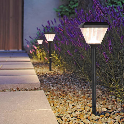 Modern Minimalist Square Cone Cylinder ABS PC LED Ground Plug Outdoor Light For Garden