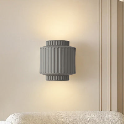 Modern Minimalist Cylinder Stripe Resin 2-Light Wall Sconce Lamp For Bedroom