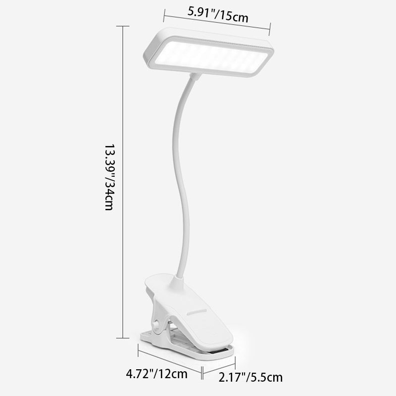 Modern Simplicity Clip Rectangle Hose ABS LED Table Lamp For Bedroom