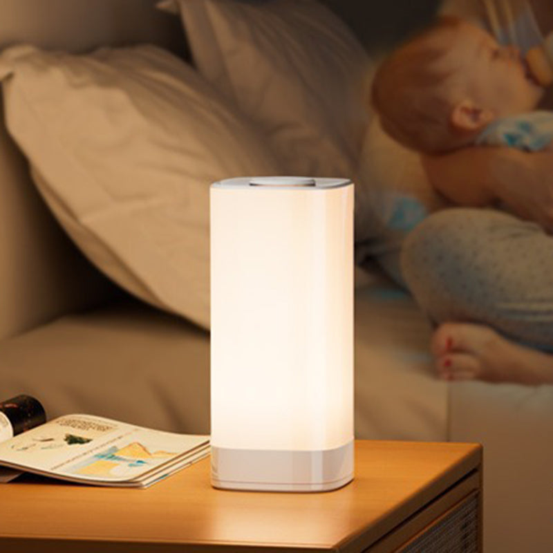 Moderne minimalistische rechteckige ABS-PC-LED-Tischlampe für das Schlafzimmer 