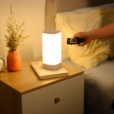 Moderne minimalistische rechteckige ABS-PC-LED-Tischlampe für das Schlafzimmer 