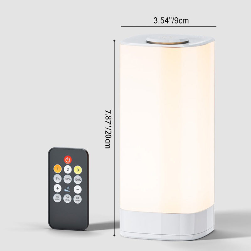 Moderne minimalistische rechteckige ABS-PC-LED-Tischlampe für das Schlafzimmer 